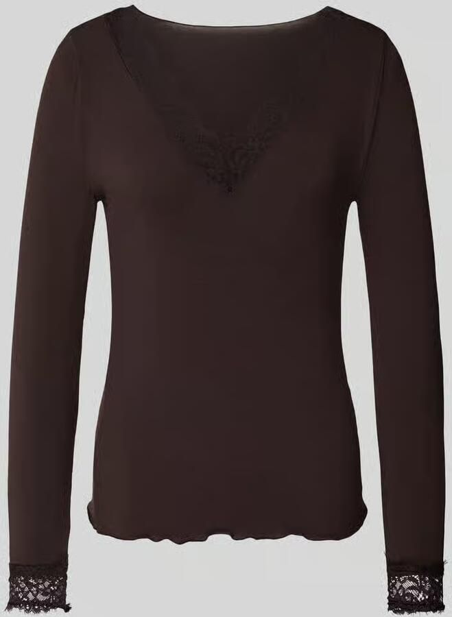 Vero Moda Slim fit shirt met lange mouwen van modalmix met wol model 'SKYE'