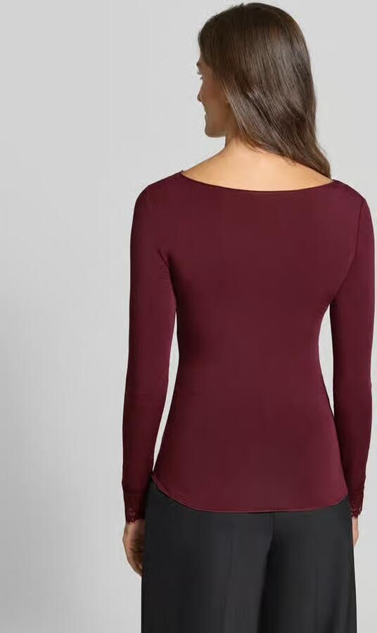 Vero Moda Slim fit shirt met lange mouwen van modalmix met wol model 'SKYE' - Foto 3