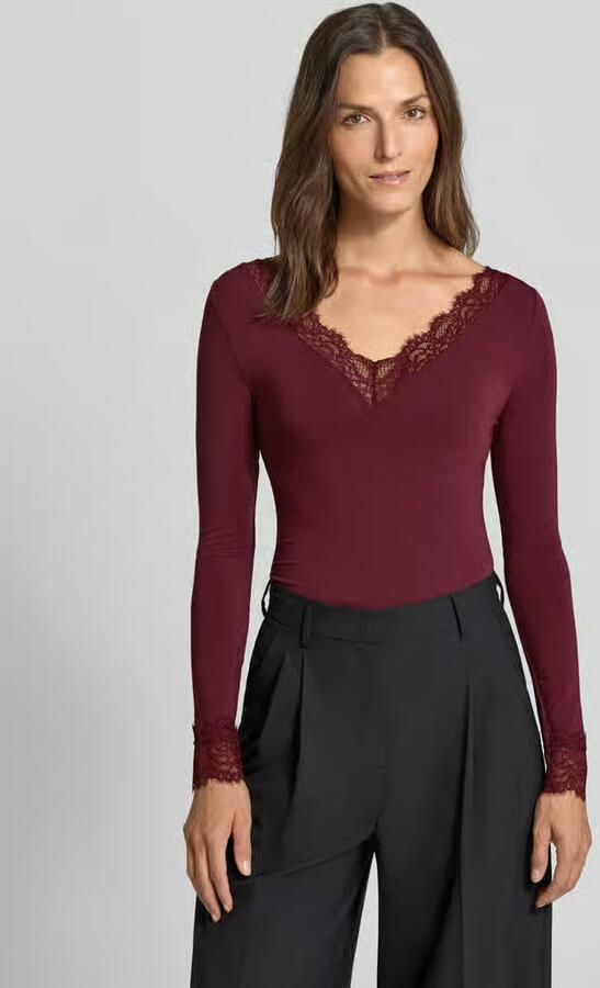 Vero Moda Slim fit shirt met lange mouwen van modalmix met wol model 'SKYE' - Foto 2