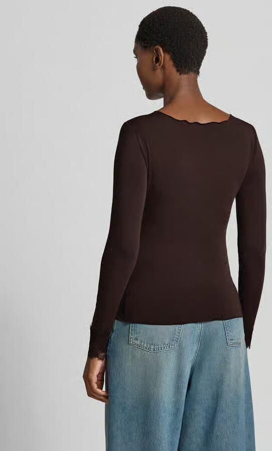 Vero Moda Slim fit shirt met lange mouwen van modalmix met wol model 'SKYE' - Foto 3