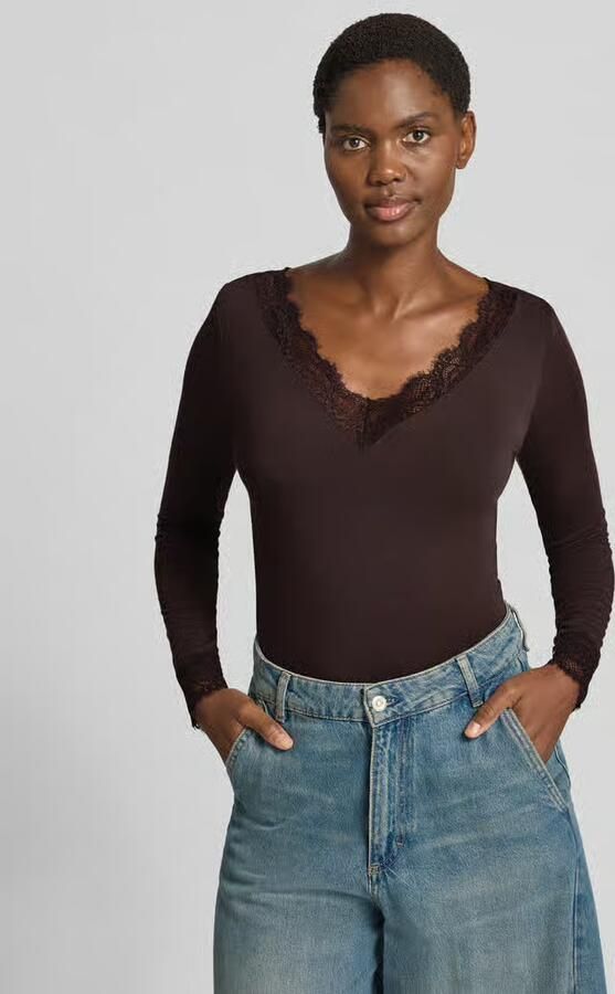 Vero Moda Slim fit shirt met lange mouwen van modalmix met wol model 'SKYE' - Foto 2