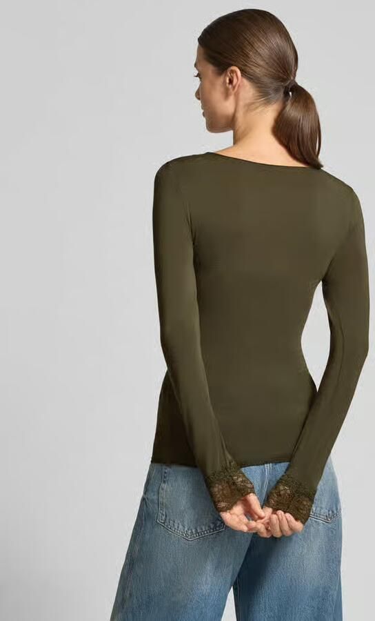 Vero Moda Slim fit shirt met lange mouwen van modalmix met wol model 'SKYE' - Foto 2