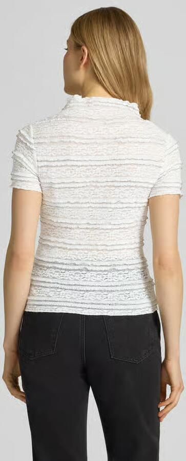 Vero Moda slim fit T-shirt met structuurpatroon model 'ABIGAIL' - Foto 6