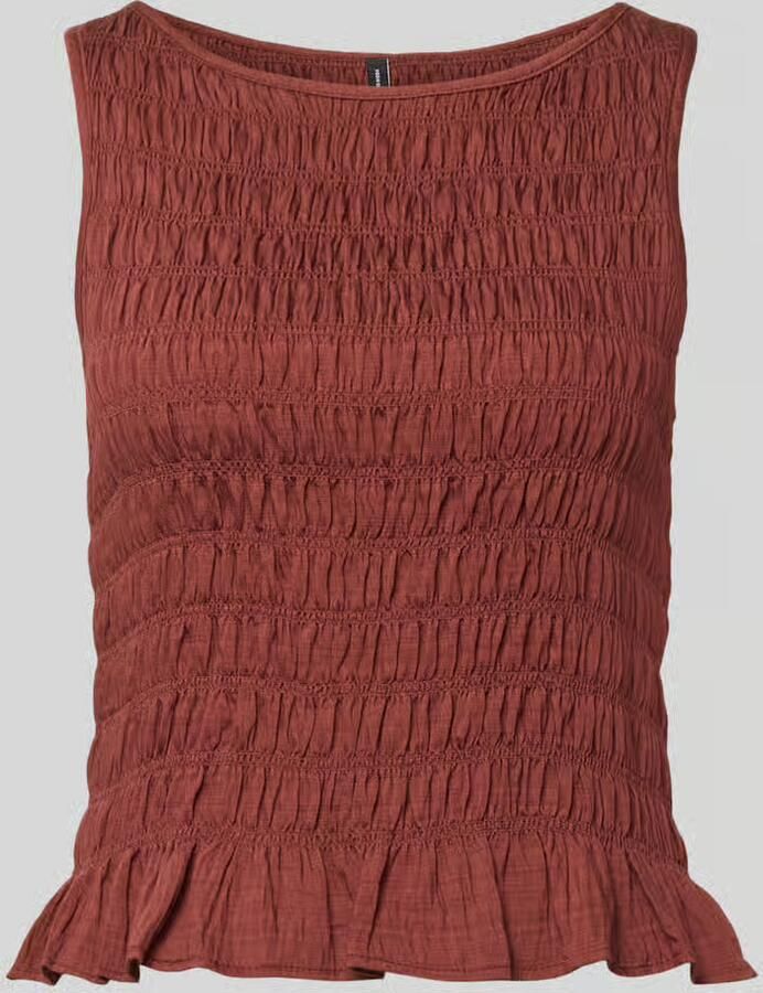 Vero Moda slim fit T-shirt van viscosemix model 'NORI SMOCK' - Foto 2