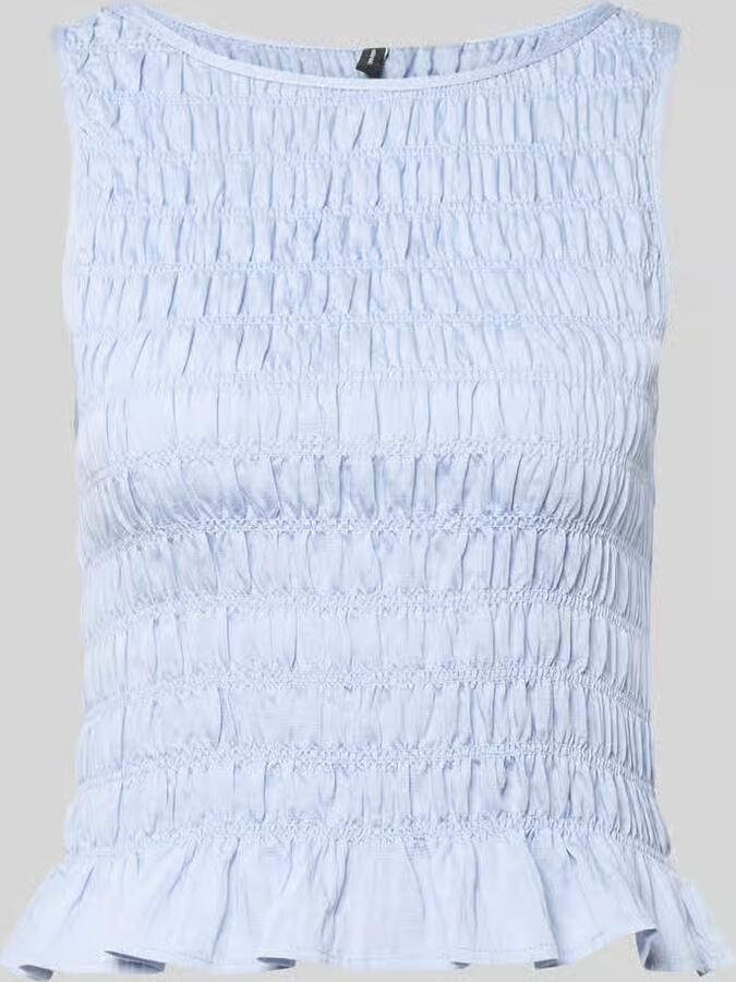 Vero Moda slim fit T-shirt van viscosemix model 'NORI SMOCK' - Foto 2
