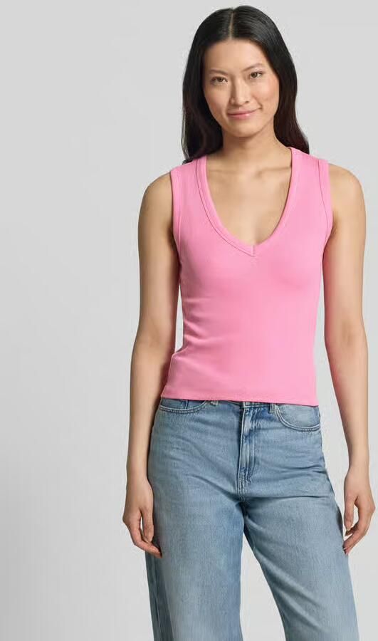 Vero Moda slim fit tank top van katoenmix model 'CHLOE'