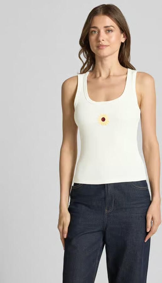 Vero Moda slim fit tank top van katoenmix model 'DISA' - Foto 3