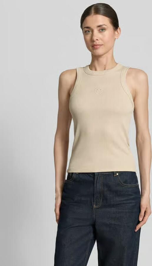 Vero Moda slim fit tank top van katoenmix model 'SMILE CAISA TANK TOP' - Foto 4