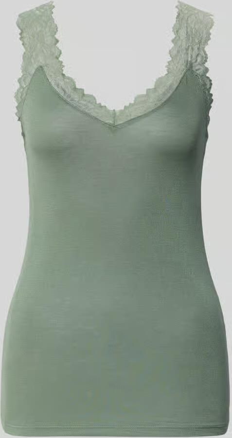 Vero Moda Regular fit top met bandjes en kant model 'ROSA' - Foto 11