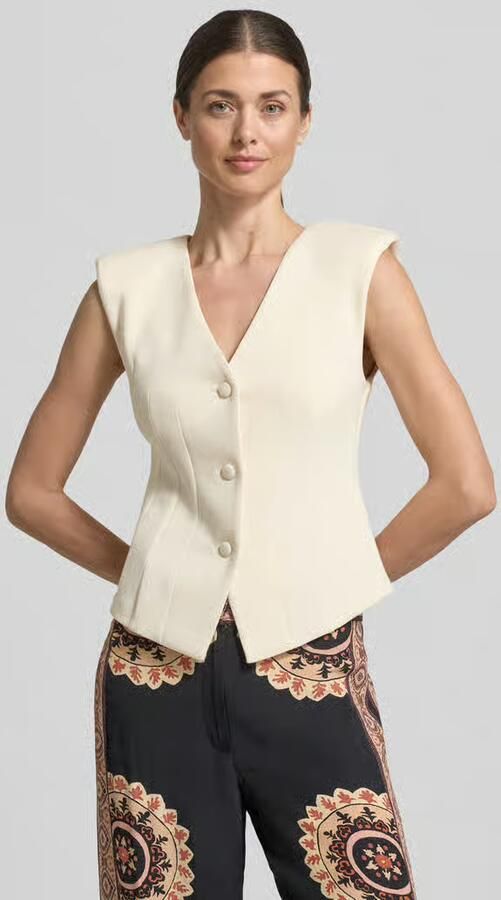 Vero Moda slim fit top met knoopsluiting model 'SCARLET' - Foto 4