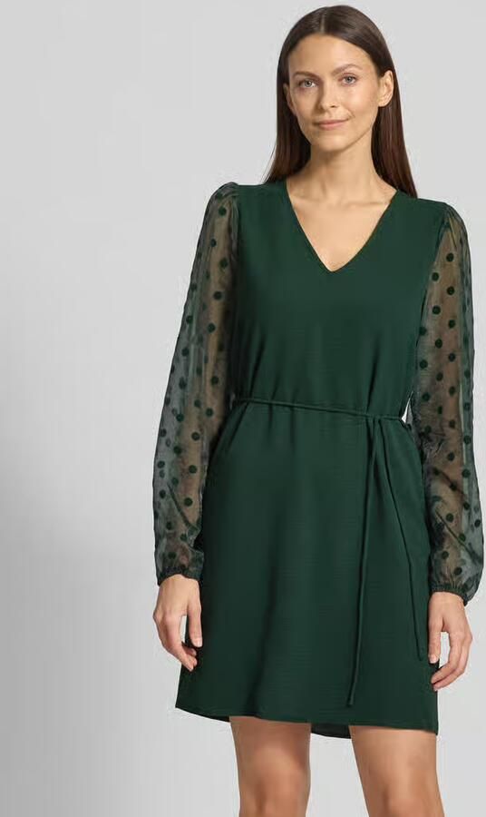 Vero Moda Soepele cocktailjurk met semi-transparante mouwen model 'ALVA' - Foto 2
