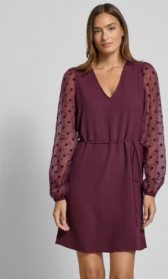 Vero Moda Soepele cocktailjurk met semi-transparante mouwen model 'ALVA' - Foto 2