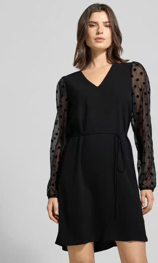 Vero Moda Soepele cocktailjurk met semi-transparante mouwen model 'ALVA'