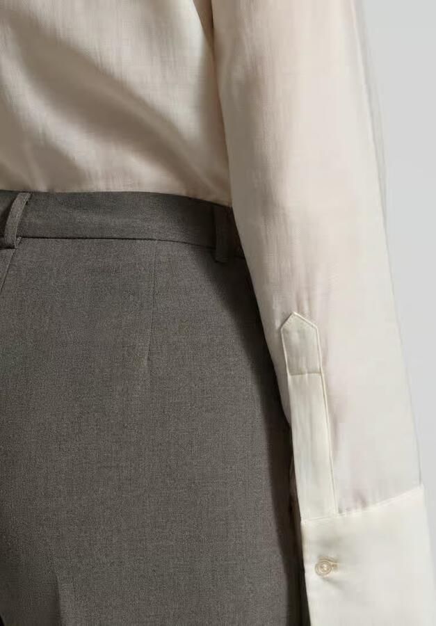 Vero Moda Straight fit bandplooibroek met viscose model 'TEXAS'