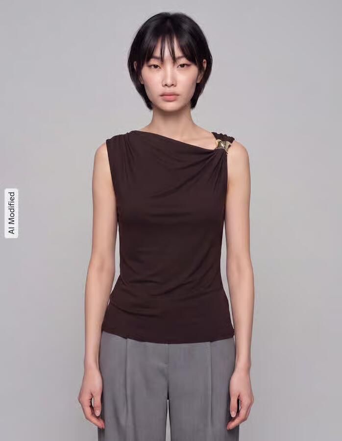 Vero Moda Top met gespapplicatie - Foto 2
