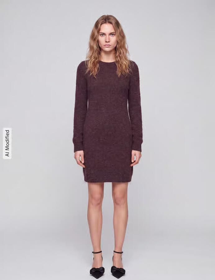 Vero Moda Tricotjurk met geribde boorden - Foto 3