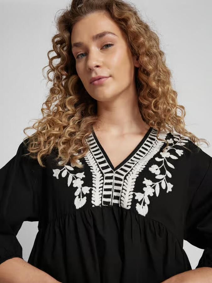 Vero Moda Tuniekjurk met stitching en V-hals model 'VACATION' - Foto 2