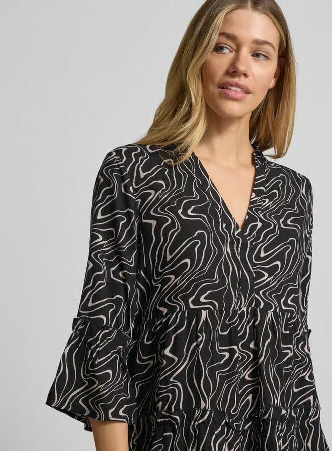 Vero Moda Uitlopend blousejurk van zuivere viscose model 'EASY JOY'