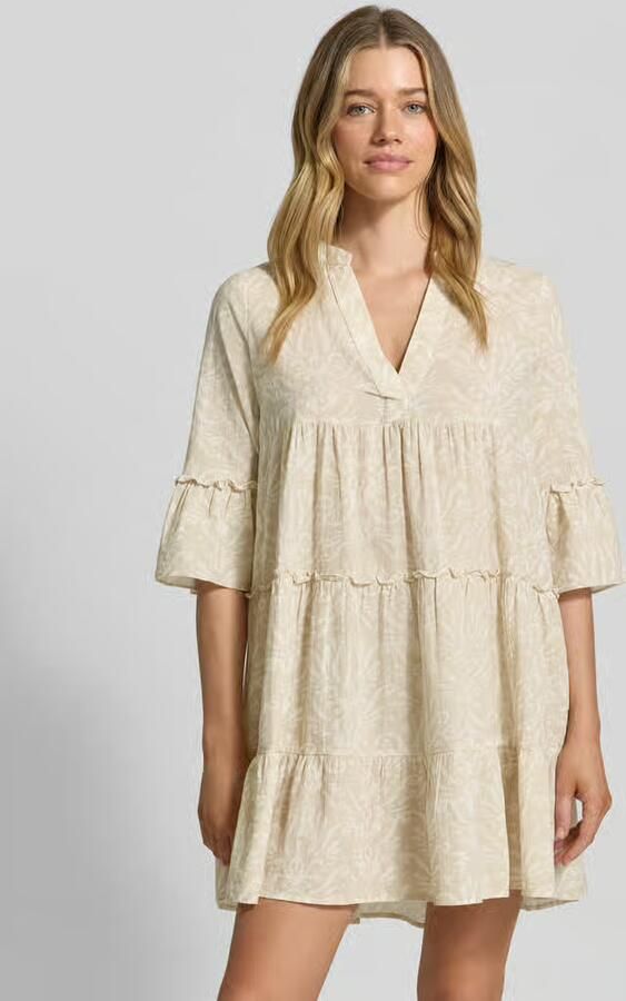 Vero Moda Uitlopende blousejurk van puur katoen model 'DICTHE' - Foto 6