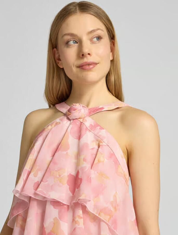 Vero Moda Uitlopende cocktailjurk met volants model 'FELICIA'