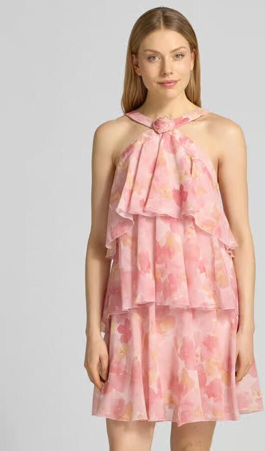 Vero Moda Uitlopende cocktailjurk met volants model 'FELICIA' - Foto 2