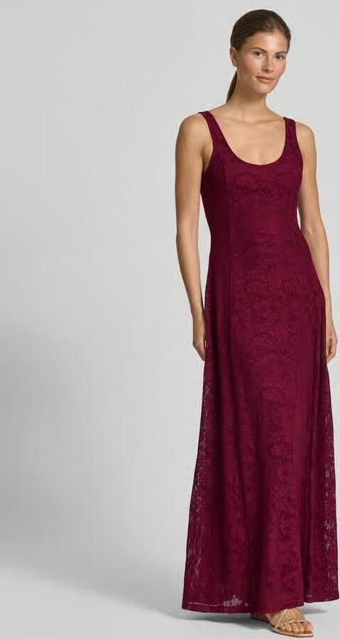 Vero Moda Uitlopende kanten jurk met smalle bandjes model 'SALINA' - Foto 3