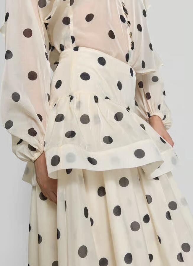 Vero Moda Uitlopende maxi-rok met volants model 'DOROTHY'