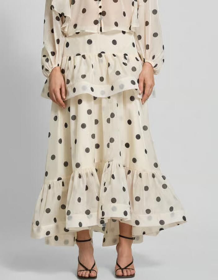 Vero Moda Uitlopende maxi-rok met volants model 'DOROTHY' - Foto 2