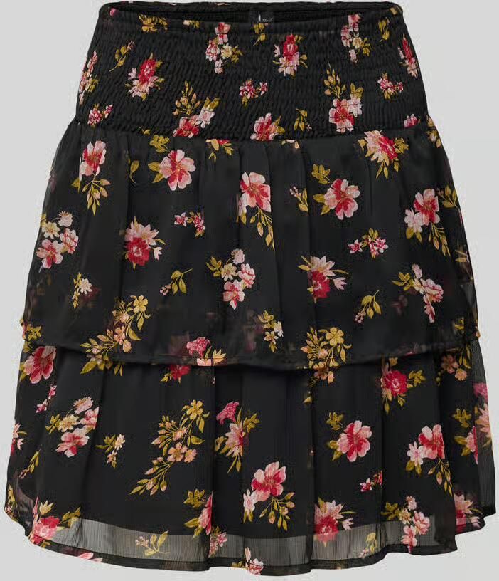 Vero Moda Uitlopende minirok met all-over motief model 'SMILLA' - Foto 2