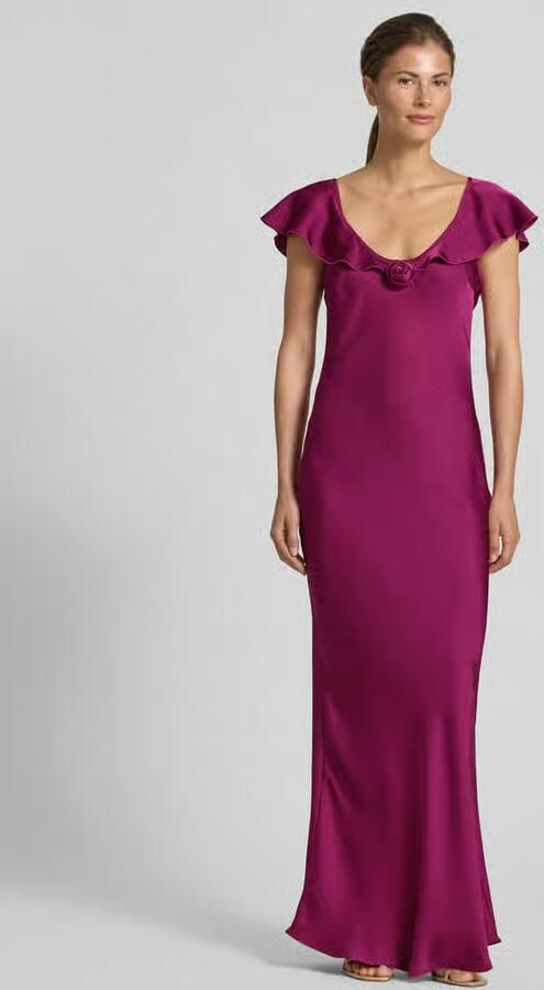 Vero Moda Vloeiende avondjurk van satijn model 'RITA' - Foto 3
