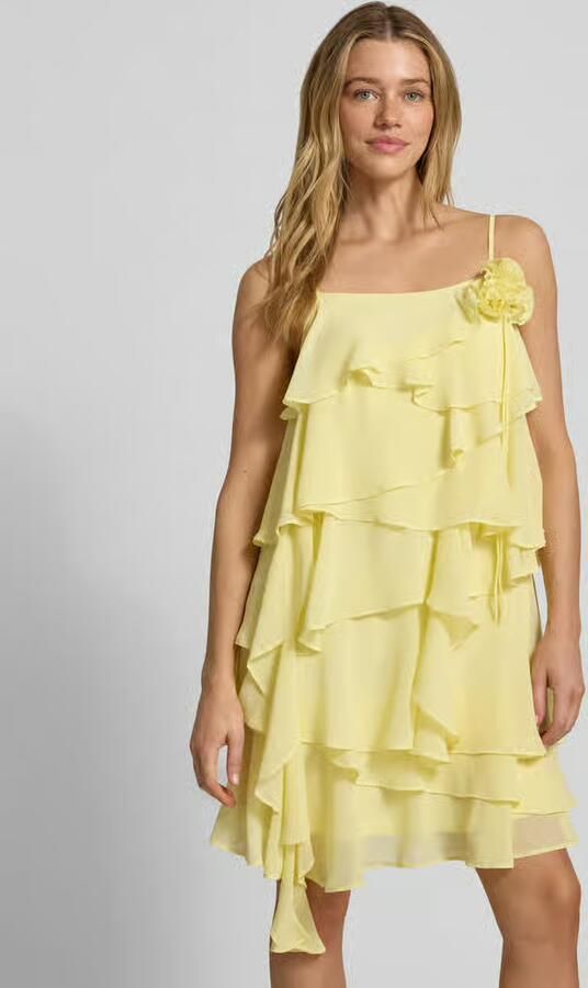 Vero Moda Vloeiende cocktailjurk met volants model 'ALADYN' - Foto 2
