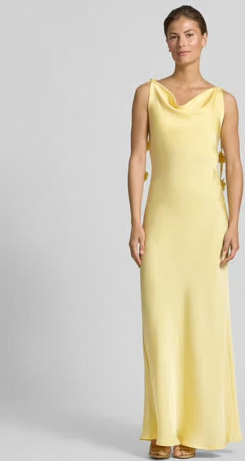 Vero Moda Vloeiende maxi-jurk met bloemenapplicaties model 'ANALEI' - Foto 3