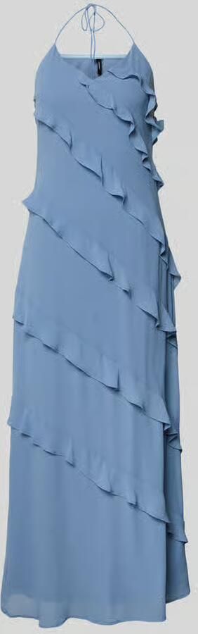 Vero Moda Vloeiende maxi-jurk met chiffon-ruches model 'MARJORIE' - Foto 2