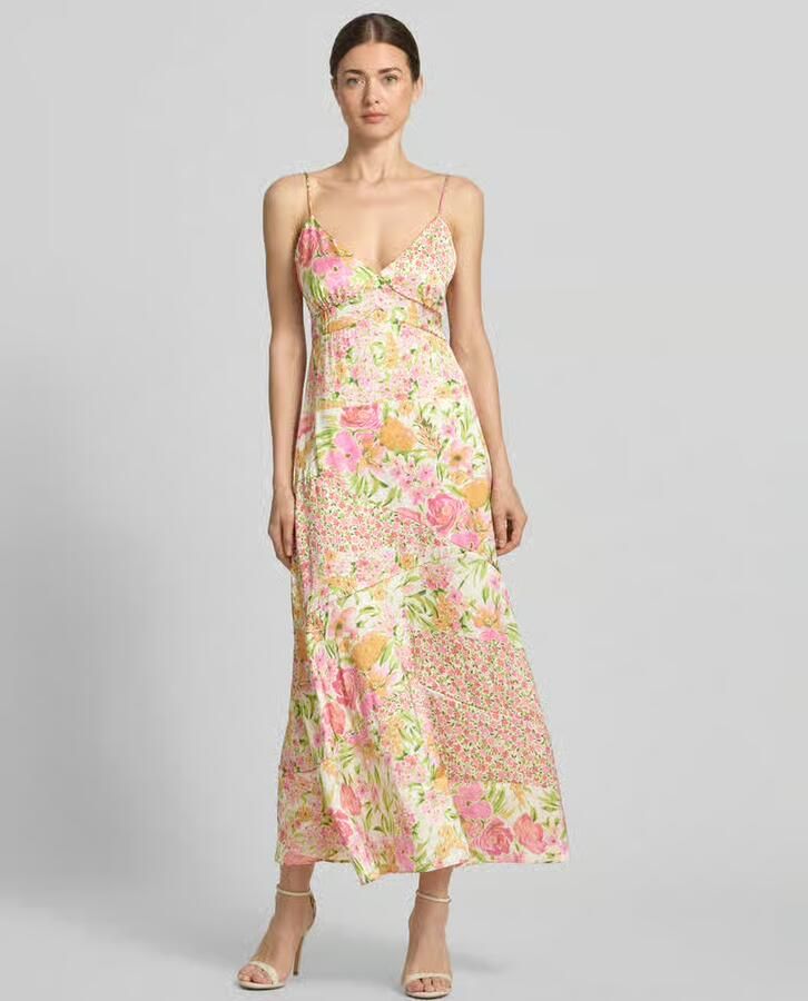 Vero Moda Vloeiende maxi-jurk van satijn model 'ALTHEA' - Foto 2
