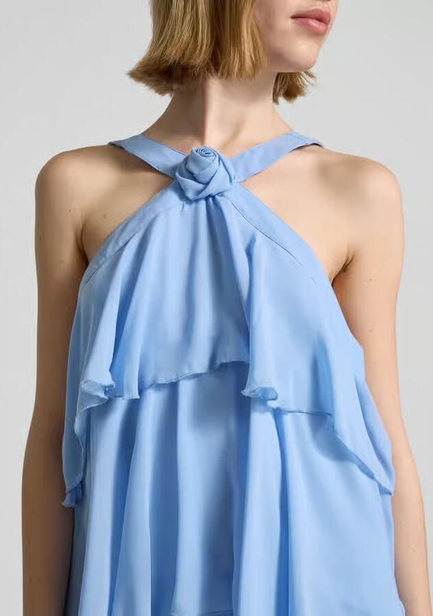 Vero Moda Volant avondjurk met V-hals model 'FELICIA'