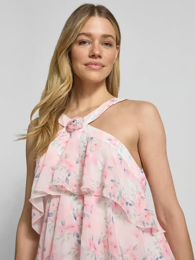 Vero Moda Volant avondjurk met V-hals model 'FELICIA'