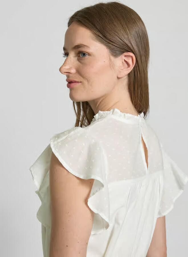 Vero Moda Loose fit vrijetijdsjurk van puur katoen model 'TRINE' - Foto 5
