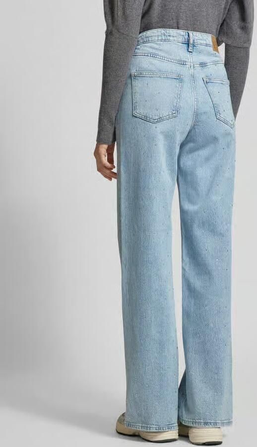 Vero Moda Wide fit high waist jeans met strass-steentjes model 'TESSA'