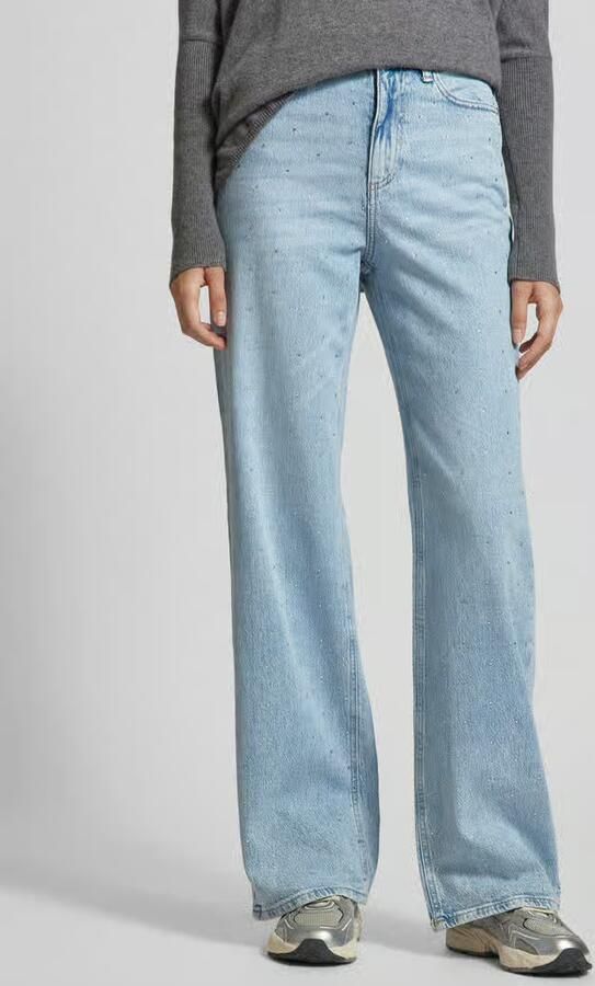 Vero Moda Wide fit high waist jeans met strass-steentjes model 'TESSA' - Foto 2