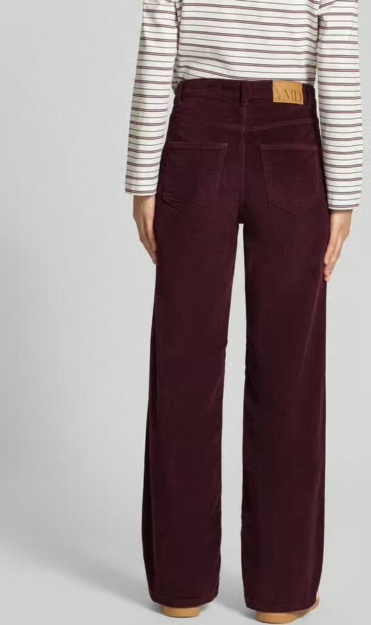 VERO MODA corduroy wide leg high waist casual broek donkerrood - Foto 6
