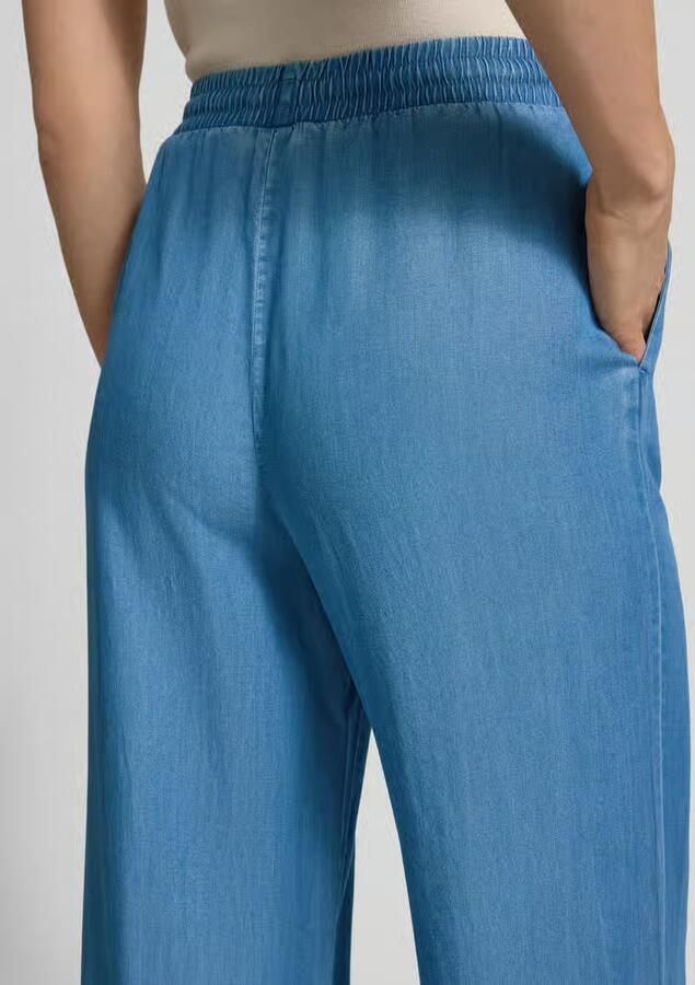 Vero Moda Regular fit wijde broek met tunnelkoord model 'BREE' - Foto 4