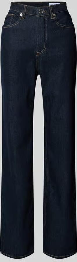 Vero Moda Wide fit high rise jeans van katoenmix met contrastnaden model 'TESSA'