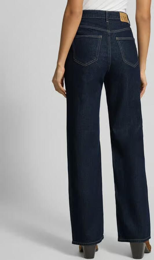 Vero Moda Wide fit high rise jeans van katoenmix met contrastnaden model 'TESSA' - Foto 14