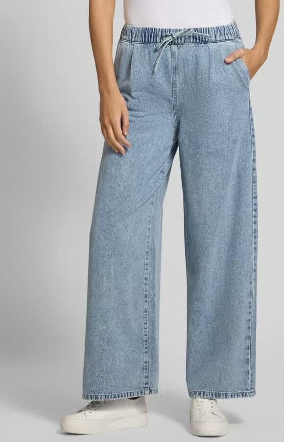 Vero Moda Wide leg jeans van Mix van katoen viscose en Valeria Model 'VALERIA' - Foto 5
