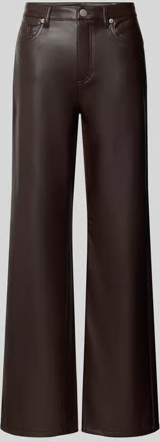 Vero Moda wide leg wijdte broek in leerlook model 'TESSA'