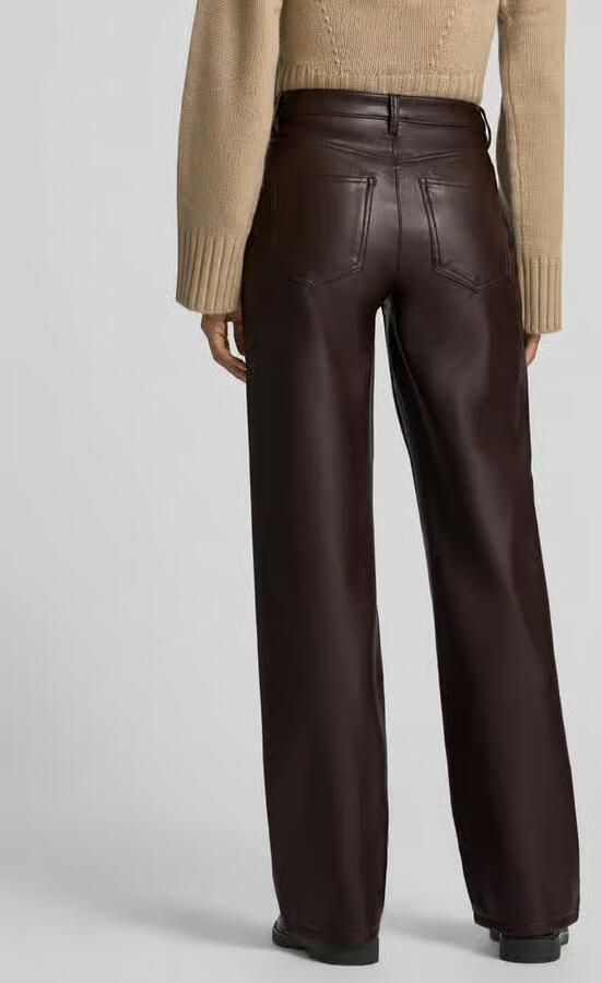 Vero Moda wide leg wijdte broek in leerlook model 'TESSA' - Foto 3