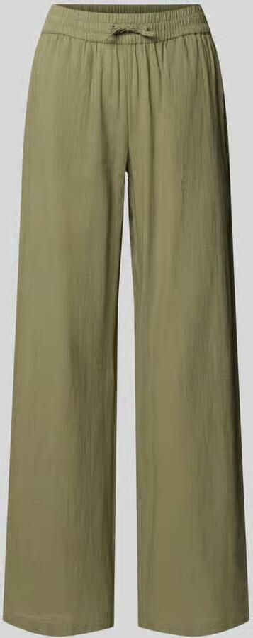 Vero Moda Wijde broek van mix van katoen en linnen model 'CAIA' - Foto 2