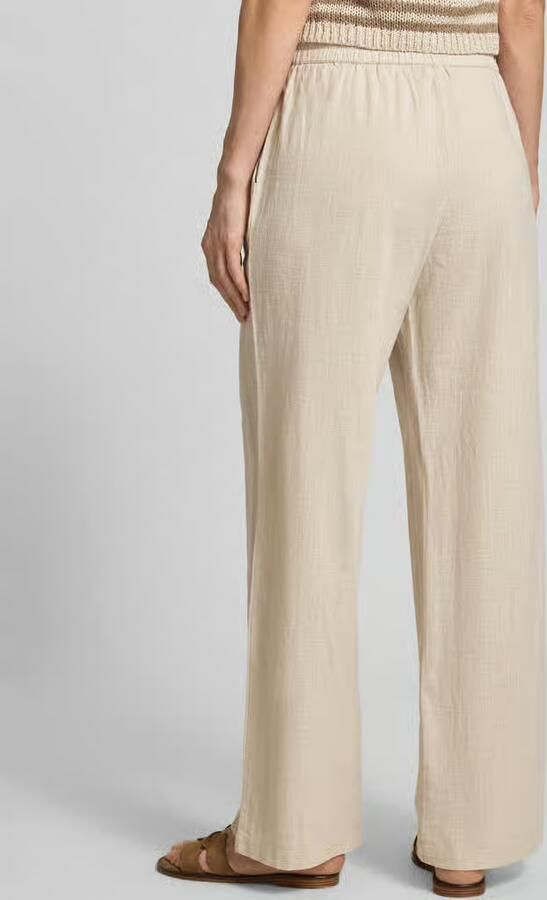 Vero Moda Wijde broek van mix van katoen en linnen model 'CAIA' - Foto 9