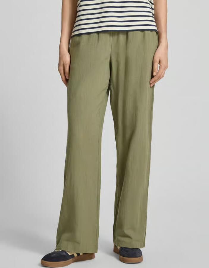 Vero Moda Wijde broek van mix van katoen en linnen model 'CAIA' - Foto 2