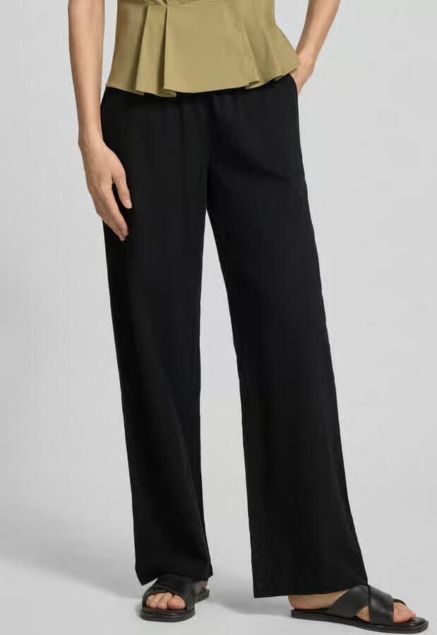 Vero Moda Wijde broek van mix van katoen en linnen model 'CAIA' - Foto 7